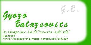 gyozo balazsovits business card